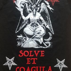 Gildan | Shirts | Baphomet T Shirt Mdium Size Solve Et Coagula | Poshmark